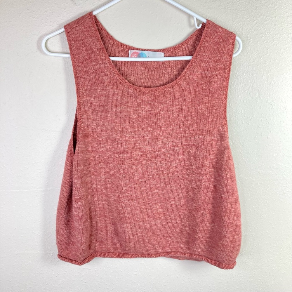Free People Beach Vest Linen Blend
